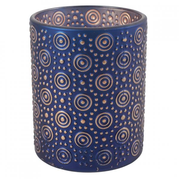 Countryfield Teelichthalter Hailey L blau 12,5 cm