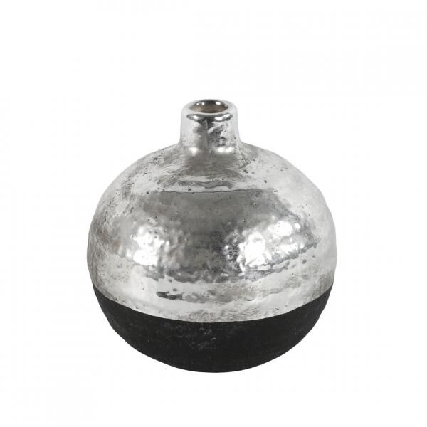 Countryfield Vase Terri rund S schwarz/silber 12 cm