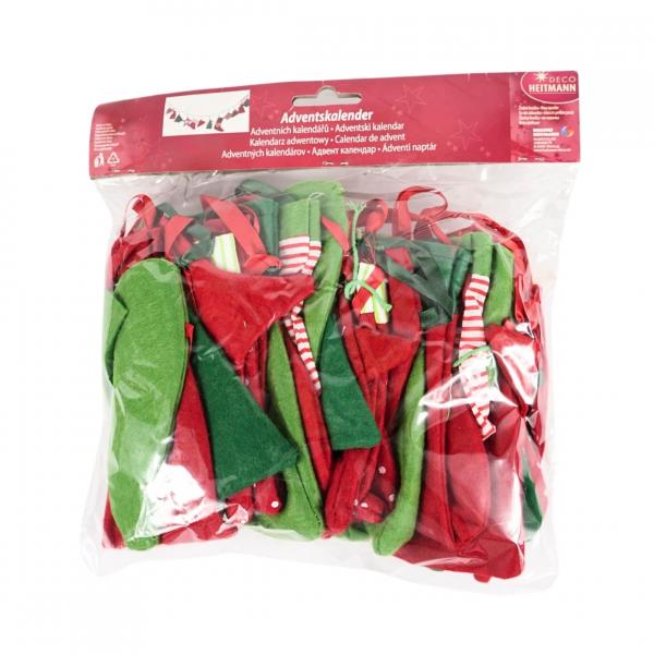 Deco Heitmann Adventskalender rot/grün 250 cm