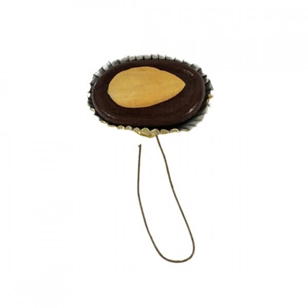 Dekoration Anhänger/Scheibe Bonbon mit Mandelkern 4,5 cm