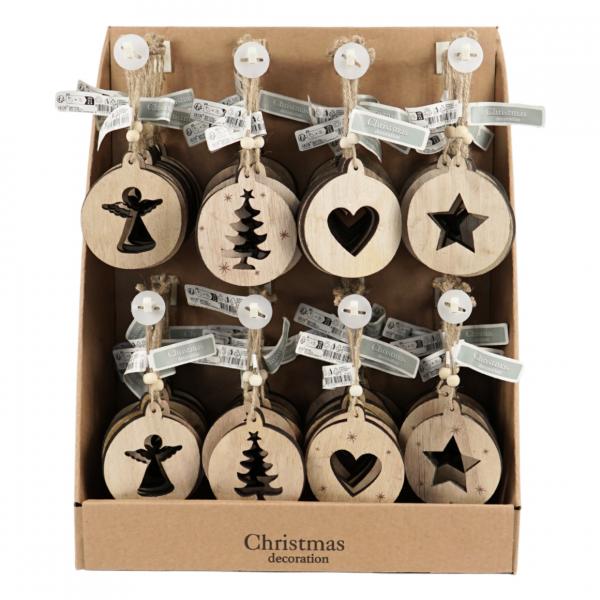 Display Weihnachtsanhänger 4 sortiert 72 Stück B-Wahl