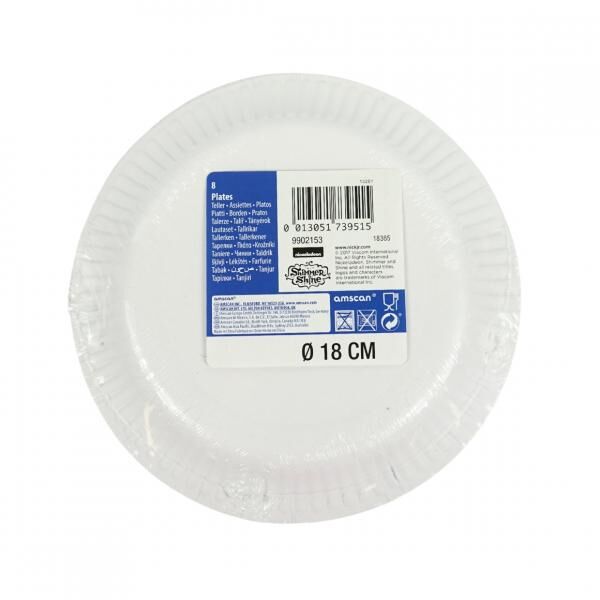 Einwegteller Shimmer & Shine Papier 8 Stk.