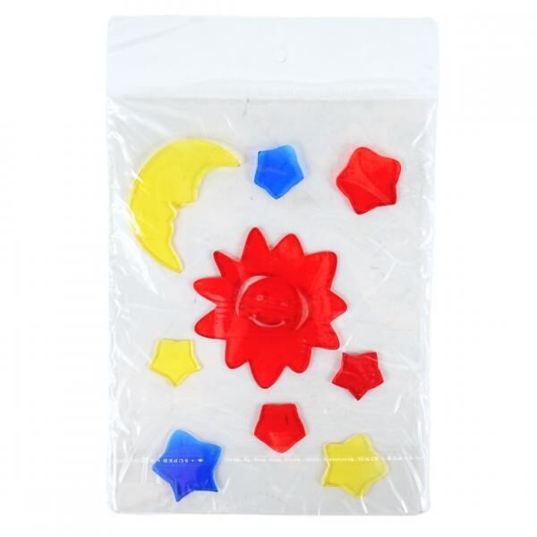 Fensteraufkleber 23,5 cm 6 Stück sortiert