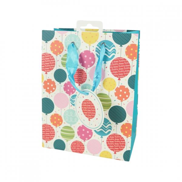 Geschenktüte Luftballons 16,5 x 10 x 21,5 cm