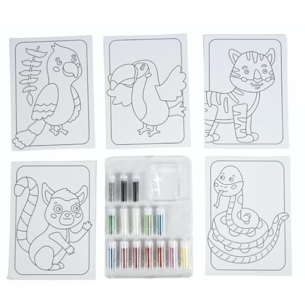 Glitzerbilder 22 cm 4 Stück sortiert