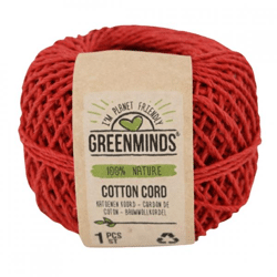 Greenminds Baumwollkordel rot 20 m