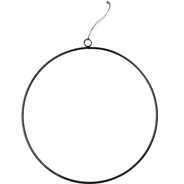 H&S Collection hängende Dekoration Ring schwarz 50 cm