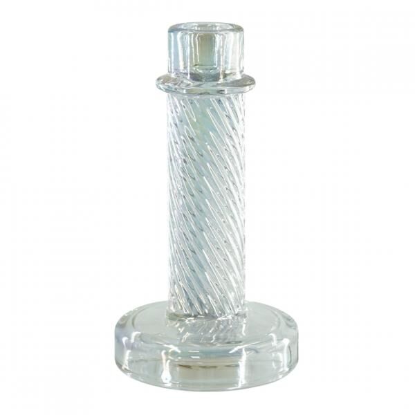 Housevitamin Kerzenhalter Twist schillerndes Glas 15 cm