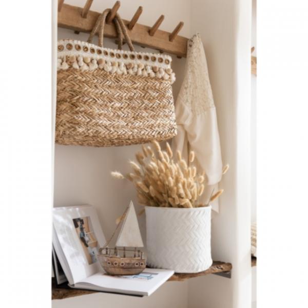 J-Line Blumentopf weiß 20 cm