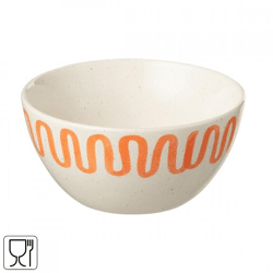 J-Line Schale Curve Porzellan orange 15,5 cm