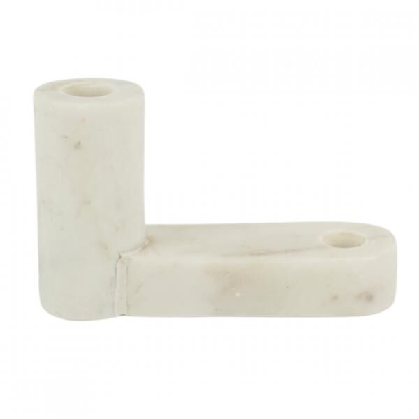 Kerzenleuchter Marmor weiß 17,5 cm