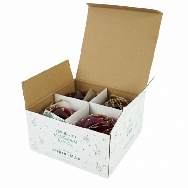 Weihnachtskugel Sparkle Berry Glas rosa 8 cm