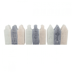 Kerze Adam House grau mix 6 x 16 cm 9 sortiert