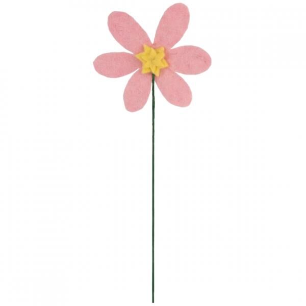 Künstliche Blume Filz rosa/altrosa 33 cm 2 Stück sortiert