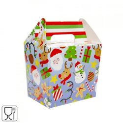 Treat box Christmas cardboard 14 cm