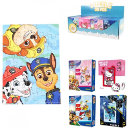 Licentie puzzel 35 stukjes 21 x 15 cm 4 assorti