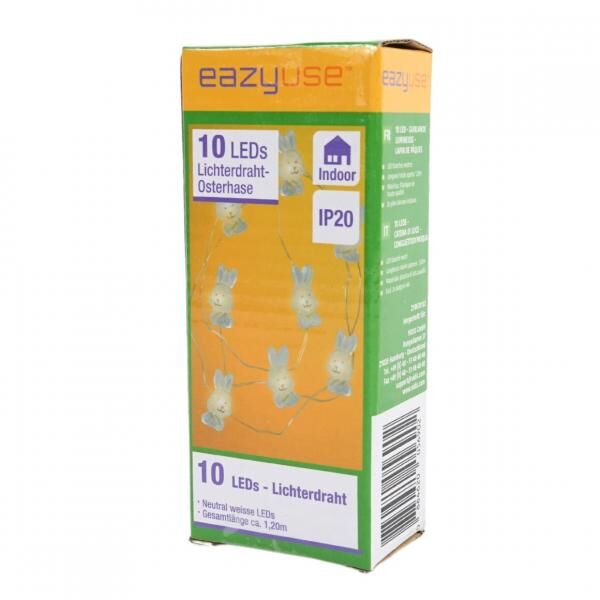 Lichterkette Blumen bunt 10 LED IP20 auf Batterie 120 cm