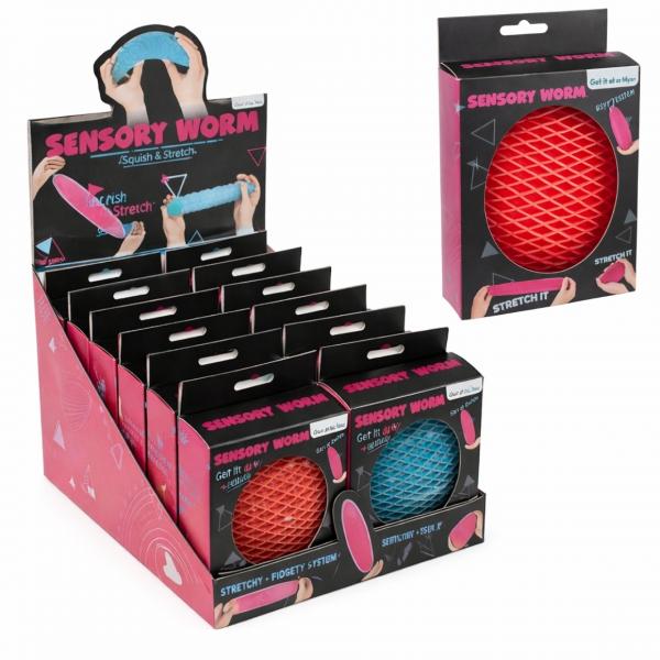 Out of the Blue Sensory Worm Zappelphilipp 34,5 cm 2 Stück sortiert