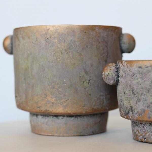 PTMD Blumentopf Burly grau 15 cm