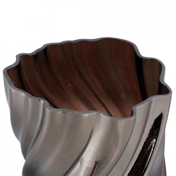 PTMD Teelichthalter Paisley braun/silber 10 cm