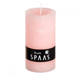 (R) Spaas stompkaars Rustic roze 7 x 13 cm