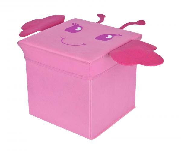 Spielzeugkiste + Hocker mit Deckel Schmetterling