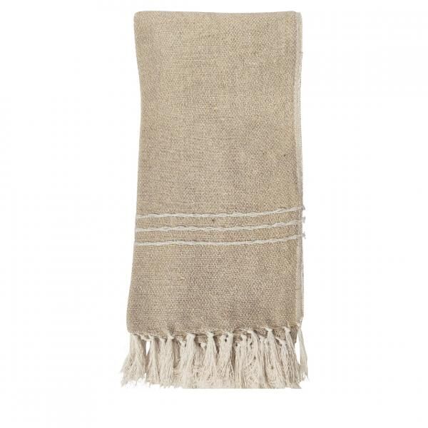 Take a Plaid 13 recycelte Baumwolle beige 130 x 180 cm