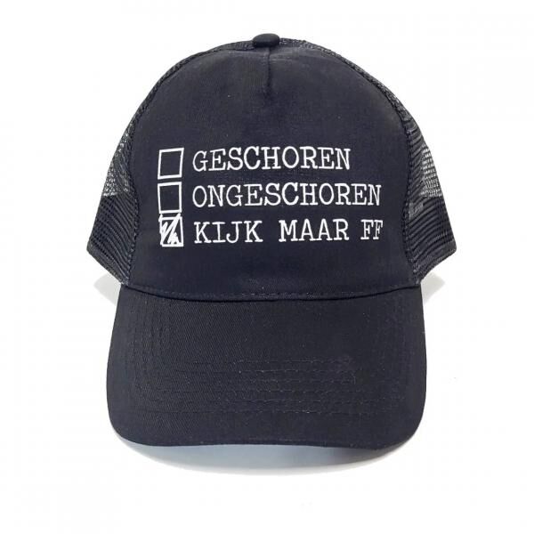 Truckermütze mit Text schwarz 30 cm