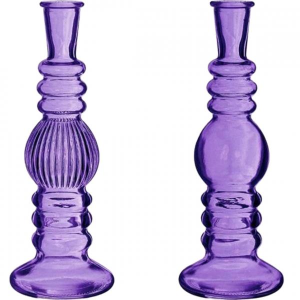 Vase Kerzenhalter Florenz lila 23 cm 2 sortiert