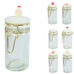 Storage jar with lid 50 ml 7 assorted B-choice VE60