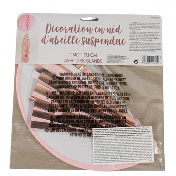 Wabenball rosa 71 cm