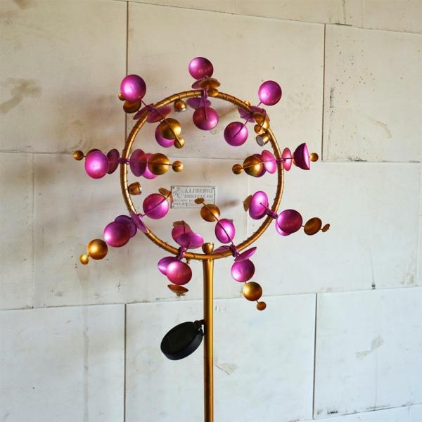 Windmühle Rosa LED solar 200 cm