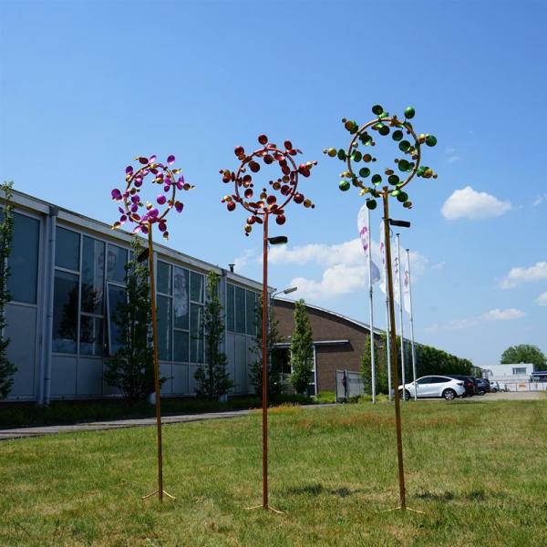 Windmühle Rosa LED solar 200 cm