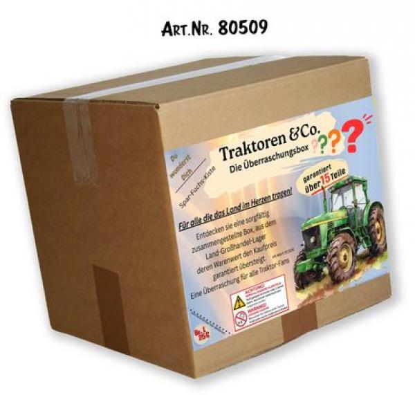MYSTERY-BOX Überraschungsbox für Traktorenfreunde - Neuware - 15 Artikel