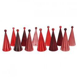 Bild Weihnachtsbaum Serie Twinkle LED auf Batterie Glas rot 22 cm 12 sortiert