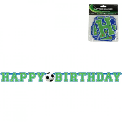 Buchstabenschnur Happy Birthday Fußball 135 cm