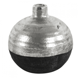 Countryfield Vase Terri rund L schwarz/silber 17 cm