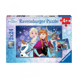 Disney Frozen / The Ice Queen: Northern Lights - jigsaw puzzle 2x24 pieces