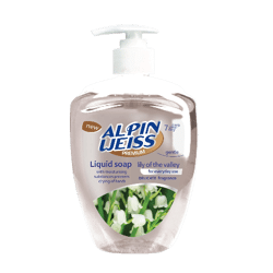 Flüssigseife, Seife, Cream Soap Alpinweiss  Strawberry, Liliac, Apple, Lily of the valley 500 ml