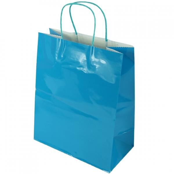 Geschenktüte mit Henkel XL blau 32 cm