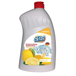 Geschirrspülmittel, Spülmittel, dishwashing detergent Lemon 500ml  Washing-up liquid, ALPINWEISS 