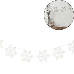 Ginger Ray garland snowflake white 2 m