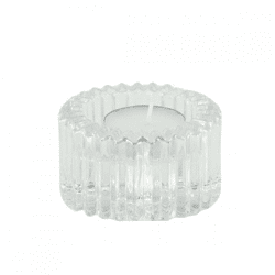 Housevitamin candle holder duo Ribb glass 8 cm