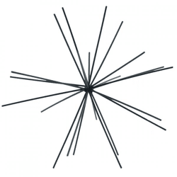 Housevitamin ornament Firework metaal zwart 25 cm