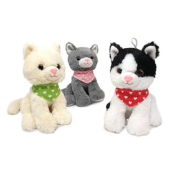 Plush cat - 3 assorted - 18 cm