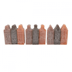 Kerze Adam House woods braun 6 x 16 cm 9 sortiert