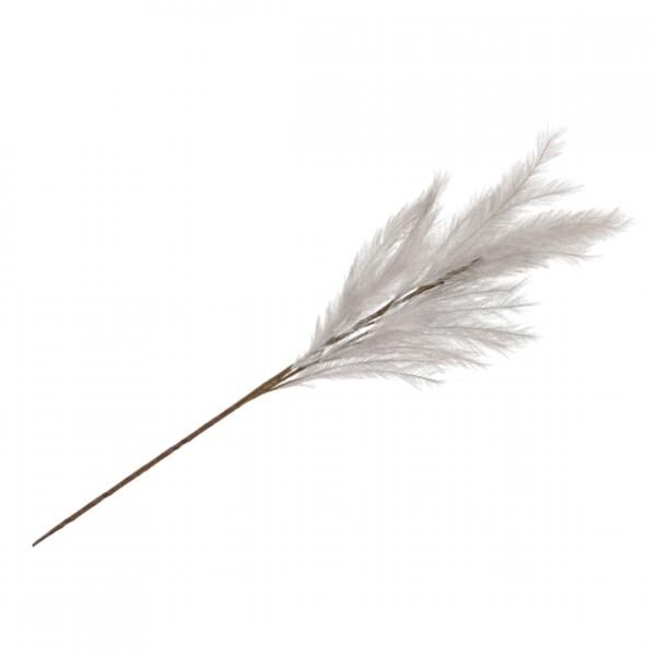 Künstliche Zweigfedern silbergrau 100 cm