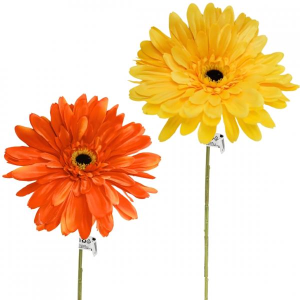 Künstliche Gerbera 76 cm 4 Stück sortiert