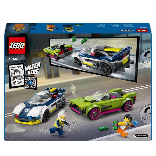 LEGO&reg; 60415 City Polizei - Verfolgungsjagd mit Polizeiauto und Muscle Car (213 Teile)