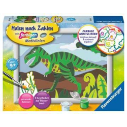 Malen nach Zahlen - Hungriger Dinosaurier